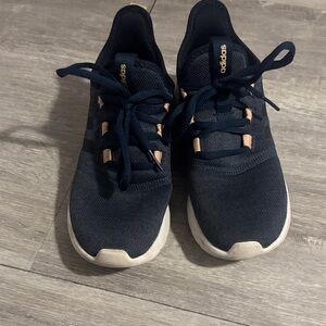 Adidas Navy Sneakers with Cream Accents